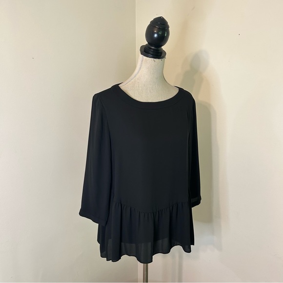 ZOA black long sleeve blouse - Size Large - Picture 3 of 8